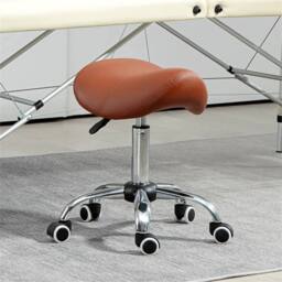 EONLION PU Leather Saddle Stool Brown - Size: 100 cm - thumbnail 5
