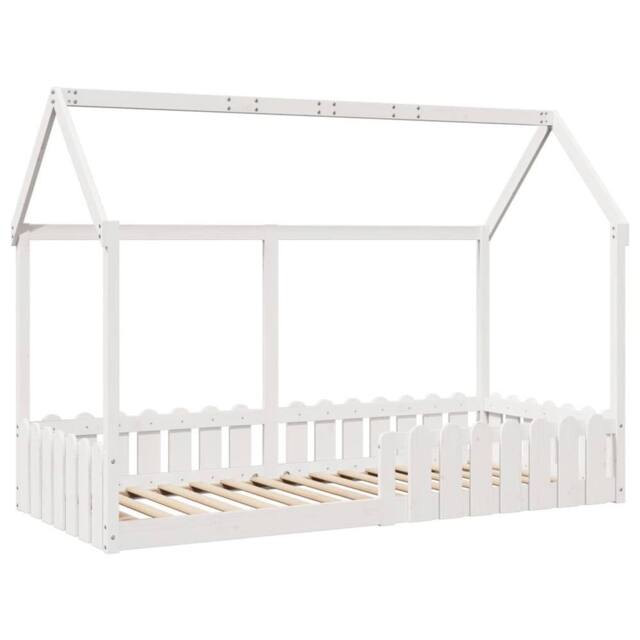 Berkfield Home Kids' House Bed Frame without Mattress White 90x190 cm Single - image 1