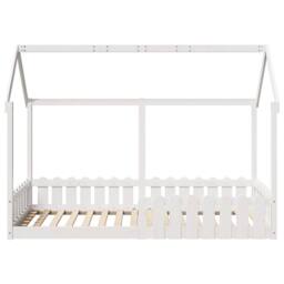 Berkfield Home Kids' House Bed Frame without Mattress White 90x190 cm Single - thumbnail 4