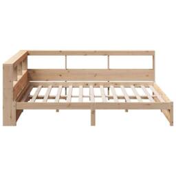 Berkfield Home Decorative Bookcase Bed without Mattress 160x200 cm Solid Wood Pine in Light Brown - thumbnail 8