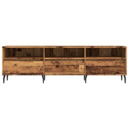 Berkfield Home TV Cabinet Old Wood 150x30x44.5 cm Engineered Wood in Brown - thumbnail 4