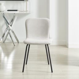 FurnitureboxUK 2 x Asti Cream Linen Effect Dining Chairs - thumbnail 5