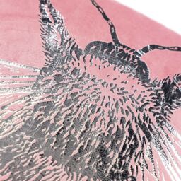 Voltico Foil Printed Bee Filled Cushion 43 × 43 cm - Chocolate / Pink - Size: 43 cm x 43 cm - thumbnail 3