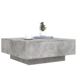 Berkfield Home Coffee Table with LED Lights Concrete Grey 80x80x31 cm - Size: 80 x 80 x 31 cm - thumbnail 6