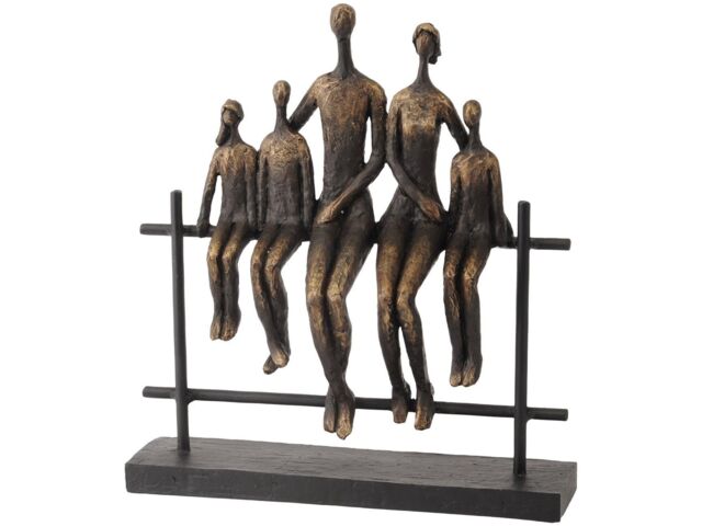Libra Interiors Duxford Bench Family Of Five Sculpture in Bronze - image 1