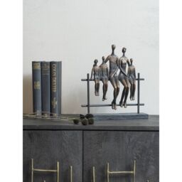 Libra Interiors Duxford Bench Family Of Five Sculpture in Bronze - thumbnail 2