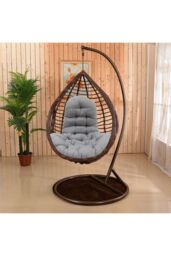 Living and Home 95*75*55cm Swing Chair Pad Garden Seat Cushion in Grey - thumbnail 5