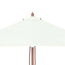 Berkfield Home Outdoor Parasol with Wooden Pole 150x200 cm Sand in Beige - thumbnail 8