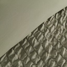 OHS Luxury Seersucker Duvet Cover Set Geo Pillowcase Quilt in Light Green - Size: King - thumbnail 4