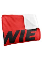 David Bowie 75 Single Color Logo Silky Touch Super Soft Throw Blanket 152 X 127 cm in White - thumbnail 3