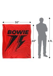 David Bowie 75 Single Color Logo Silky Touch Super Soft Throw Blanket 152 X 127 cm in White - thumbnail 5