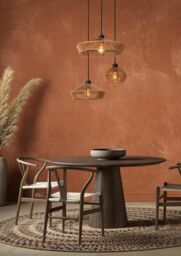 Lucide 'YUNKAI' Dimmable Stylish Adjustable Cluster Pendant Light 3xE27 in Brown - thumbnail 5
