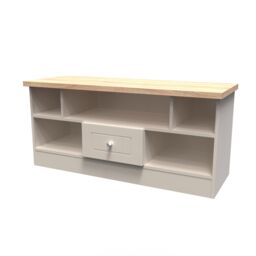 Ready Assembled 2 U Norton 1 Drawer TV & Media Unit (Ready Assembled) in Taupe - Size: Large - thumbnail 3