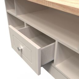 Ready Assembled 2 U Norton 1 Drawer TV & Media Unit (Ready Assembled) in Taupe - Size: Large - thumbnail 5