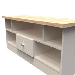 Ready Assembled 2 U Norton 1 Drawer TV & Media Unit (Ready Assembled) in Taupe - Size: Large - thumbnail 4