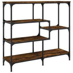 Berkfield Home Decorative Console Table Smoked Oak 103x32x95 cm Engineered Wood in Brown - Size: 103 x 32 x 95 cm - thumbnail 6