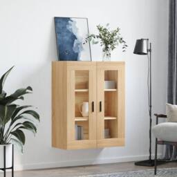 Berkfield Home Wall Mounted Cabinet Sonoma Oak 69.5x34x90 cm in Natural - thumbnail 3