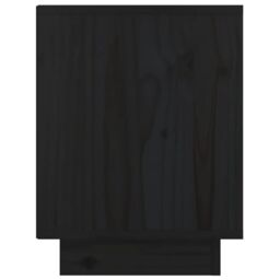 Berkfield Home Bedside Cabinets 2 pcs Black 40x30x40 cm Solid Wood Pine - Size: 40 x 30 x 40 cm - thumbnail 6