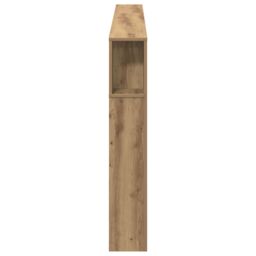 Berkfield Home Headboard Cabinet Artisan Oak 220x18, 5x104, 5 cm in Brown - thumbnail 6