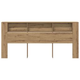 Berkfield Home Headboard Cabinet Artisan Oak 220x18, 5x104, 5 cm in Brown - thumbnail 5