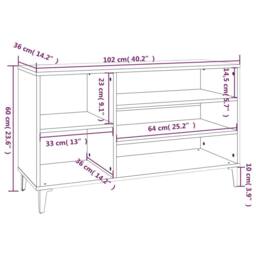 Berkfield Home Shoe Cabinet High Gloss White 102x36x60 cm Engineered Wood - Size: 102 x 36 x 60 cm - thumbnail 8