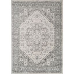 Livabliss Chester-Vintage Grey White Traditional Boho Living Dining Bedroom Rug - Size: 80 cm x 150 cm - thumbnail 2