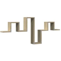 Berkfield Home Wall Shelf Sonoma Oak 104.5x10x43 cm Engineered Wood in Light Brown - thumbnail 7
