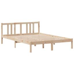 Berkfield Home Bookcase Bed without Mattress 135x190cm Solid Wood Pine in Brown - Size: 135x190 cm - thumbnail 8