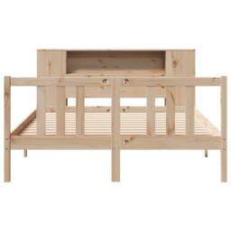 Berkfield Home Bookcase Bed without Mattress 135x190cm Solid Wood Pine in Brown - Size: 135x190 cm - thumbnail 4