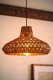ValueLights Hamilton Natural Rope Ceiling Pendant Light Lamp Shade in Brown - thumbnail 2