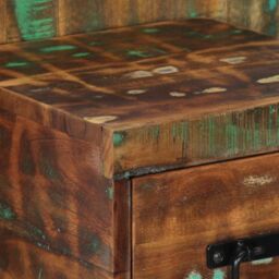 Berkfield Home Bedside Cabinet Multicolour 60x32x80 cm Solid Wood Reclaimed - Size: 60 x 32 x 80 cm - thumbnail 6