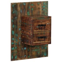 Berkfield Home Bedside Cabinet Multicolour 60x32x80 cm Solid Wood Reclaimed - Size: 60 x 32 x 80 cm