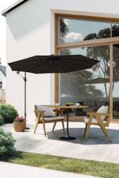 Garden Sanctuary Black Large Garden Cantilever 3m Banana Parasol - thumbnail 1
