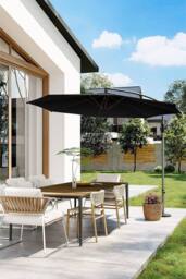 Garden Sanctuary Black Large Garden Cantilever 3m Banana Parasol - thumbnail 2