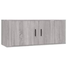 Berkfield Home Classic 3 Piece TV Cabinet Set Grey Sonoma Engineered Wood - thumbnail 4