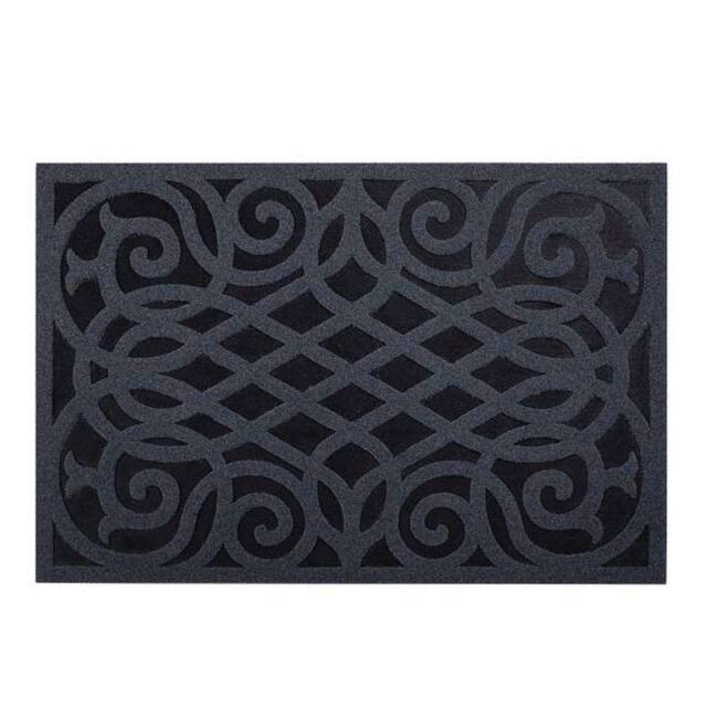 Nicoman Victorian Style Indoor Door Mat - Grey - Size: 60 cm x 90 cm - image 1
