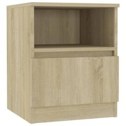Berkfield Home Bed Cabinet Sonoma Oak 40x40x50 cm Engineered Wood in Brown - Size: 40 x 40 x 50 cm - thumbnail 2