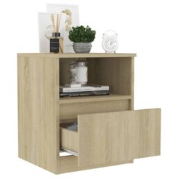 Berkfield Home Bed Cabinet Sonoma Oak 40x40x50 cm Engineered Wood in Brown - Size: 40 x 40 x 50 cm - thumbnail 6