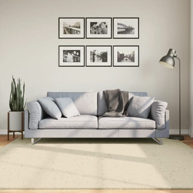 Berkfield Home Rug HUARTE Short Pile Soft & Washable Cream 200x200 cm - Size: Medium - image 1