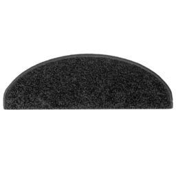 Berkfield Home Carpet Stair Treads 15 pcs Black 65x21x4 cm - Size: Medium - thumbnail 6