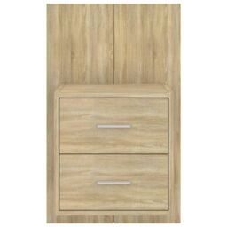 Berkfield Home Wall-mounted Bedside Cabinets 2 pcs Sonoma Oak in Brown - thumbnail 6