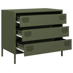 Berkfield Home Sideboard¬†Olive Green 68x39x58.5 cm Cold-rolled Steel - thumbnail 4