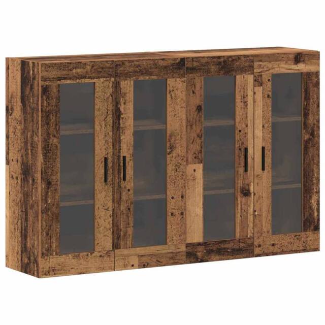 Berkfield Home Wall Mounted Cabinets 2 pcs Old Wood 69.5x34x90 cm Engineered Wood in Brown - image 1