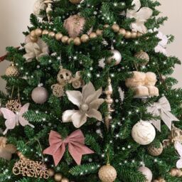 Melody Maison Set Of 4 Glitter Pink Christmas Bows - thumbnail 6