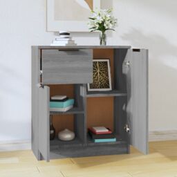 Berkfield Home Sideboard Grey Sonoma 60x30x70 cm Engineered Wood - Size: 60 x 30 x 70 cm - thumbnail 3