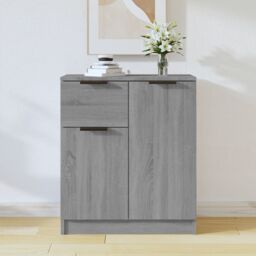 Berkfield Home Sideboard Grey Sonoma 60x30x70 cm Engineered Wood - Size: 60 x 30 x 70 cm - thumbnail 1