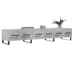 Berkfield Home TV Cabinet Concrete Grey 150x36x30 cm Engineered Wood - Size: 150 x 36 x 30 cm - thumbnail 3