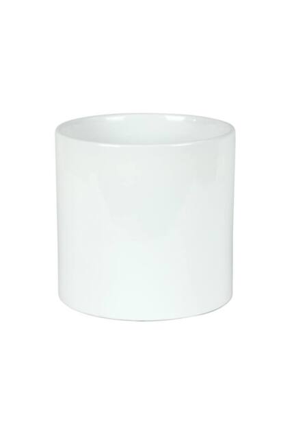 KDMD Hortus Sofia Glossy White Ceramic Pot 17cm - image 1