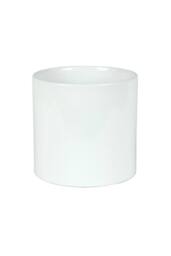 KDMD Hortus Sofia Glossy White Ceramic Pot 17cm - thumbnail 1