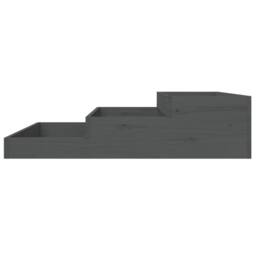 Berkfield Home Planter Grey 107x107x27 cm Solid Wood Pine - Size: 107 x 107 x 27 cm - thumbnail 5